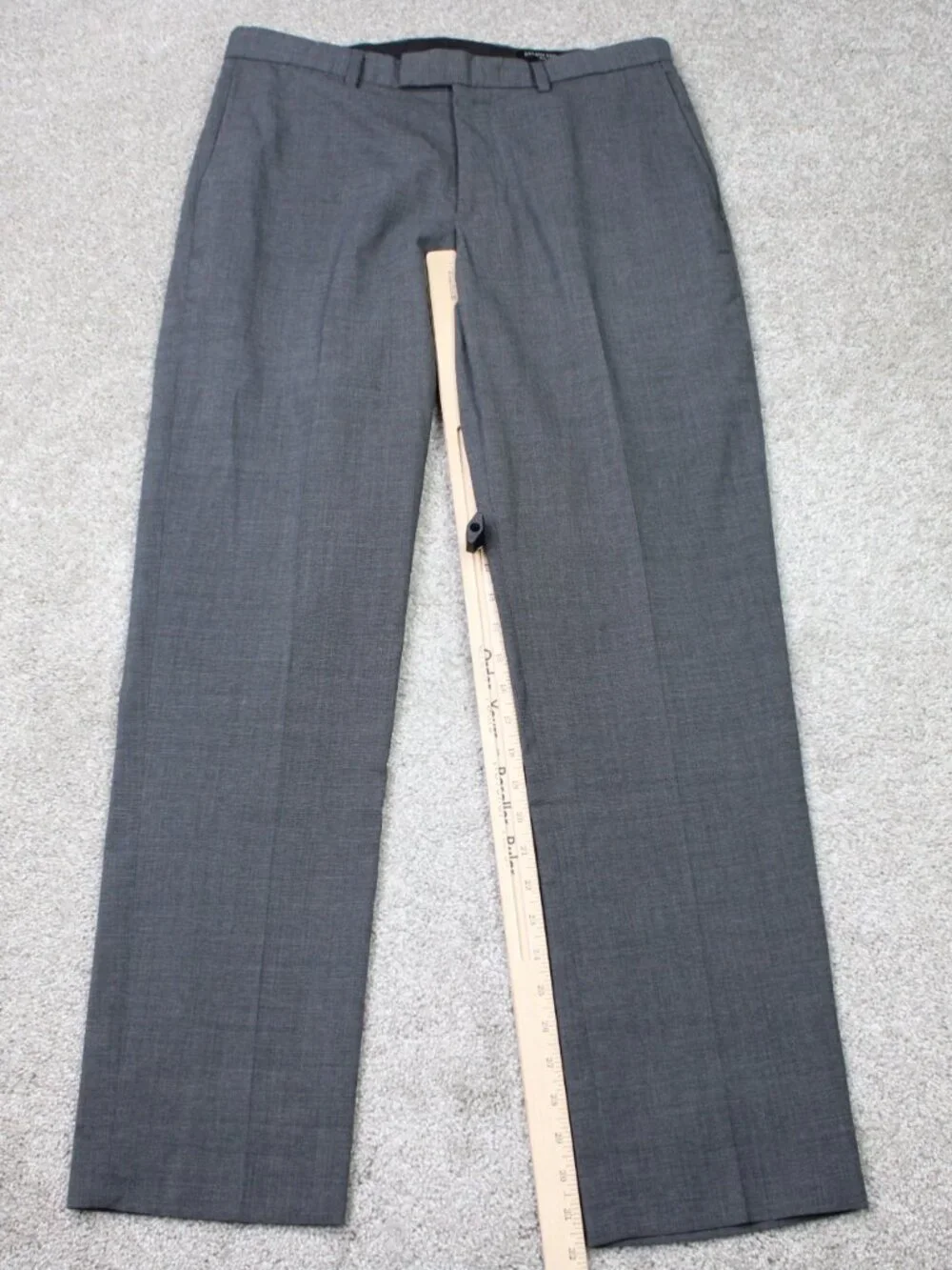 Banana Republic Pants Men 32x32 Charcoal Gray Marzotto Wool Slim Fit Performance